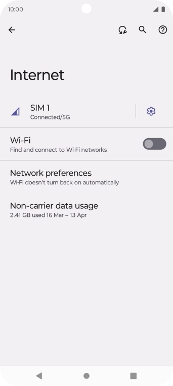 Press the indicator next to 