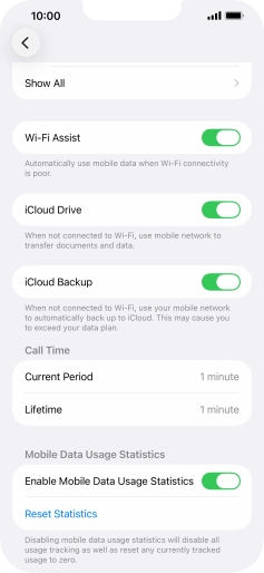 Press the indicator next to 