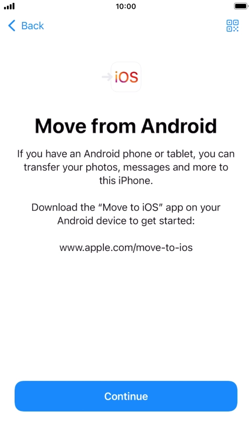 To transfer content to your phone, you need to install the app 