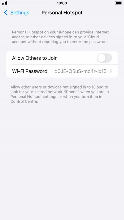 Press Wi-Fi Password and key in the required password.