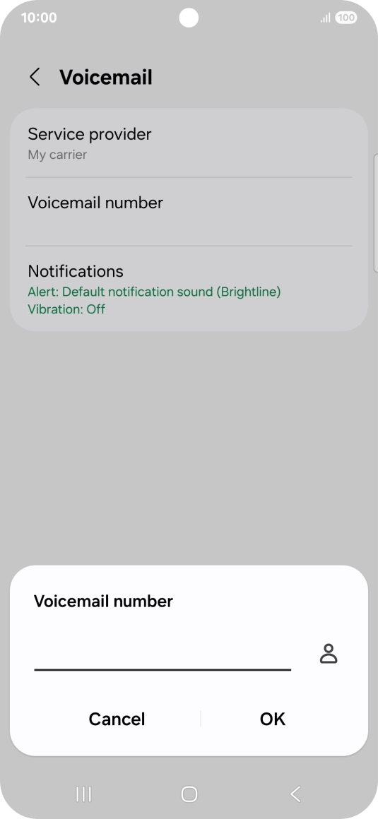 Key in +447953222222 and press OK.