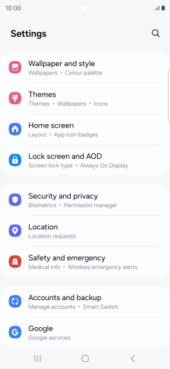 Press Lock screen and AOD.