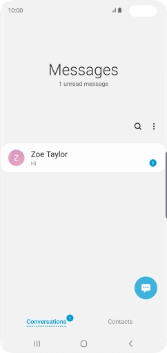 Press the menu icon.