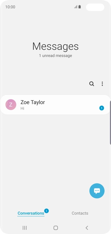 Press the menu icon.