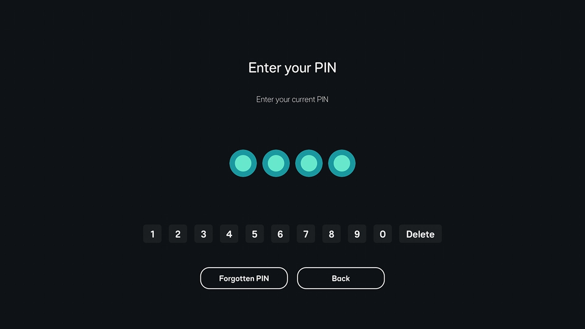 Key in your PIN.