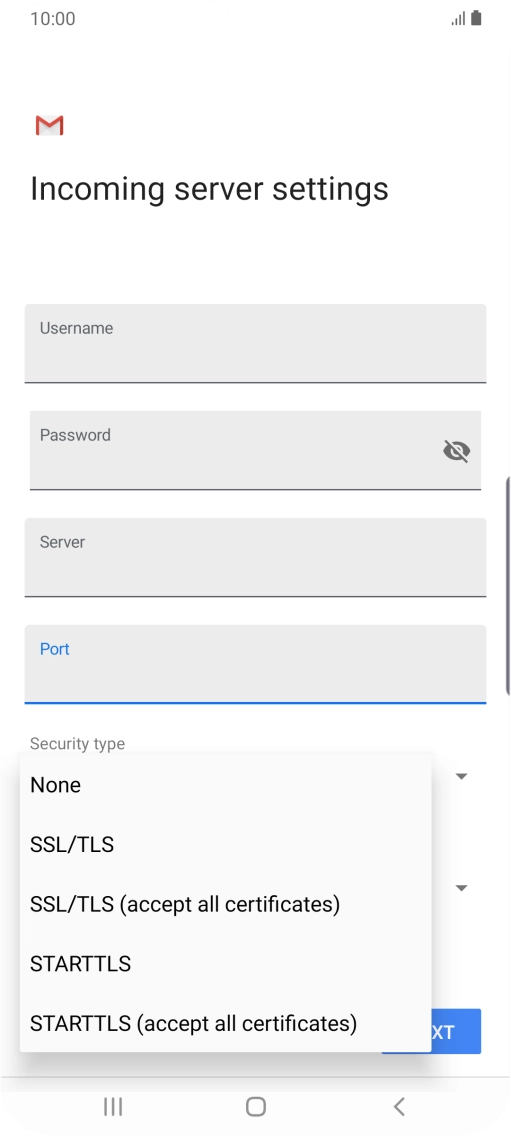 Press None to turn off the function.