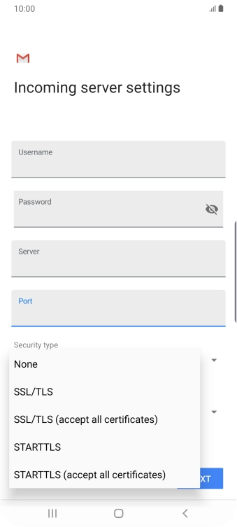 Press None to turn off the function.