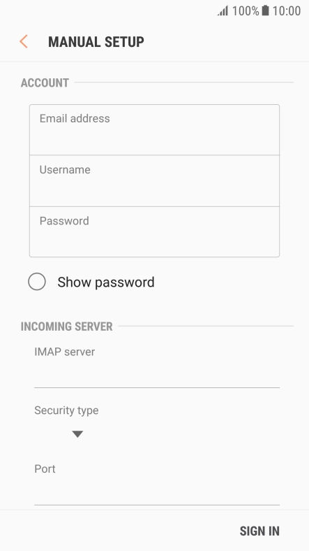 Press the field below 