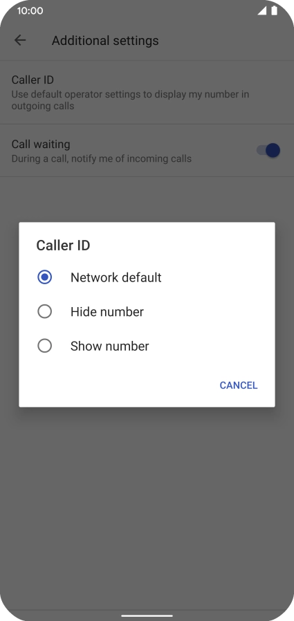 Press Show number to turn on caller identification.