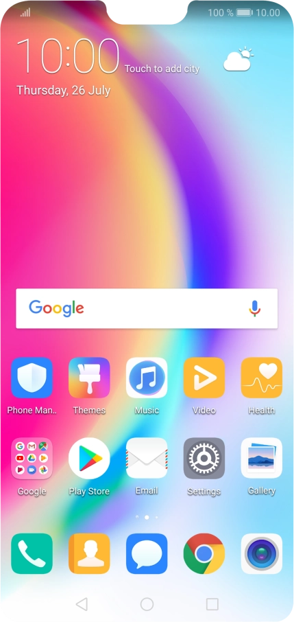 When the phone is turned on, you can always see the battery power level. The larger the coloured section of the battery icon, the more remaining battery power.