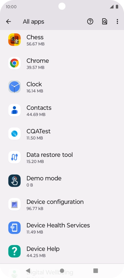 Press the required app.
