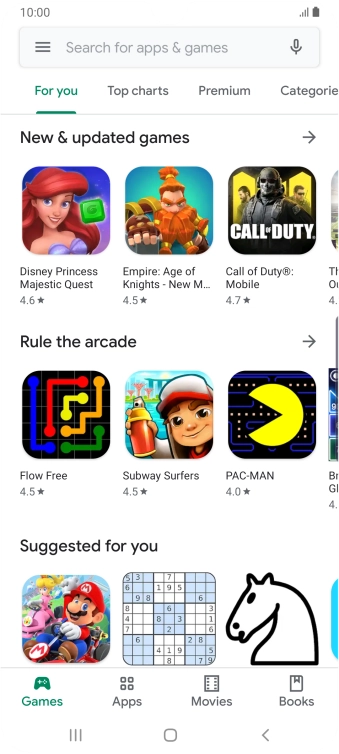 Slide your finger right starting from the left side of the screen.