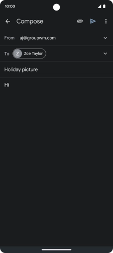 Press the attachment icon.