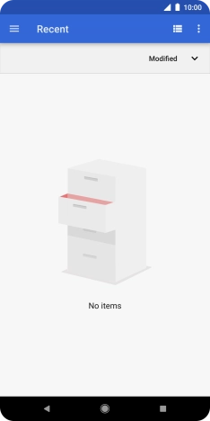 Slide your finger right starting from the left side of the screen.