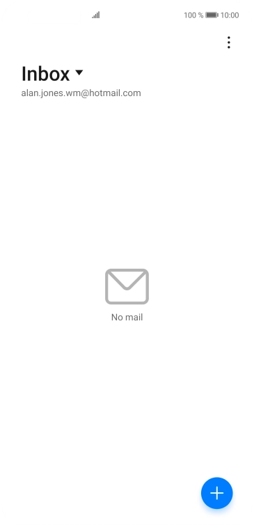If this screen is displayed, you email account has been recognised and set up automatically. Follow the instructions on the screen to key in more information and finish setting up your phone.