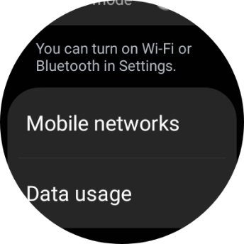 Press Mobile networks.