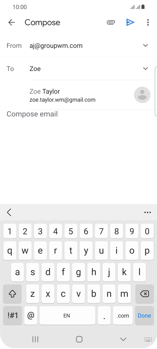 Press the required contact.