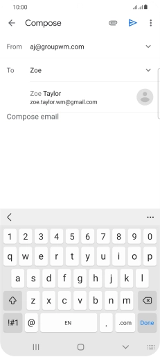 Press the required contact.