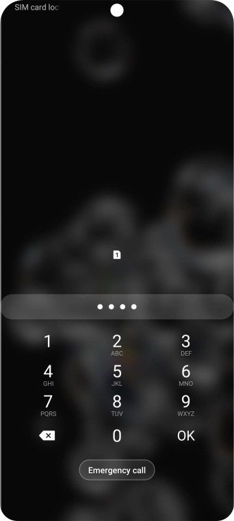 If you're asked to key in your PIN, do so and press OK. The default PIN is 1111.