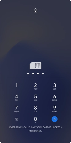 If you're asked to key in your PIN, do so and press the confirm icon. The default PIN is 1111.