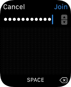 Key in the password for the Wi-Fi network and press Join.