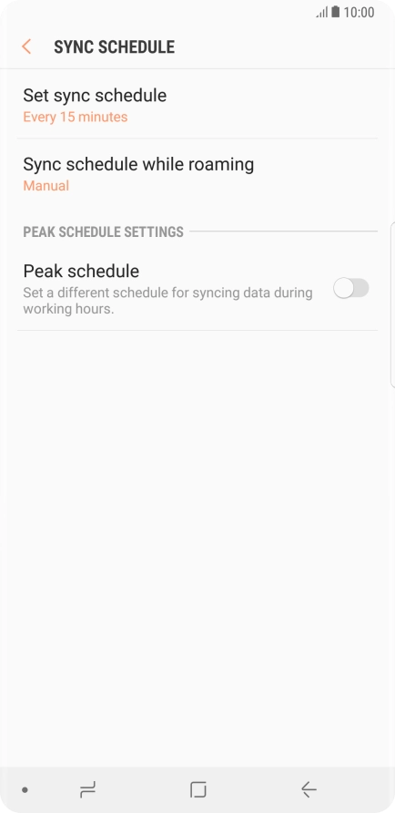 Press Set sync schedule.