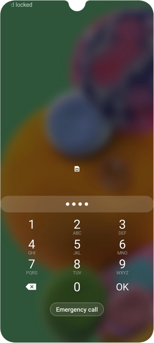 If you're asked to key in your PIN, do so and press OK. The default PIN is 1111.