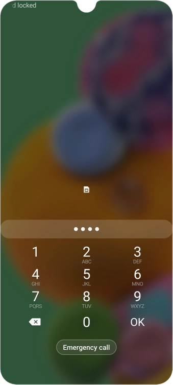 If you're asked to key in your PIN, do so and press OK. The default PIN is 1111.
