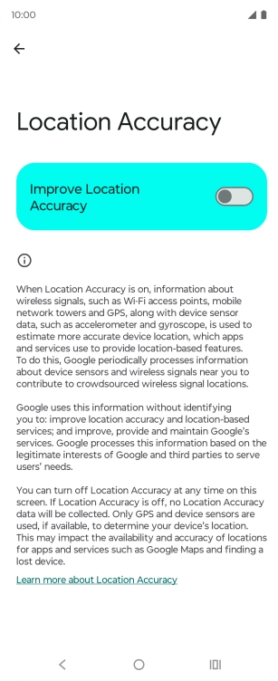 If you press the indicator next to 