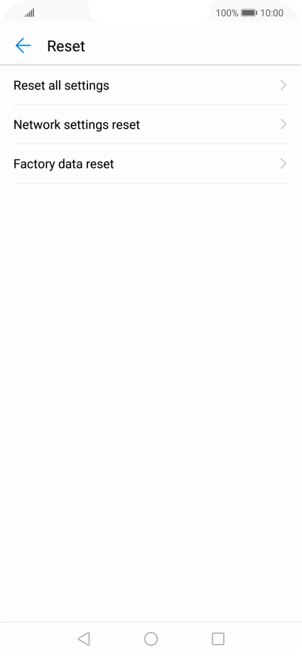 Press Factory data reset.