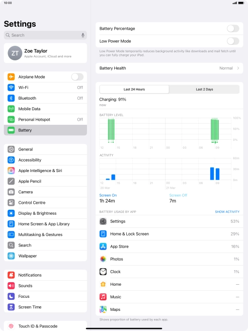 Press the indicator next to 