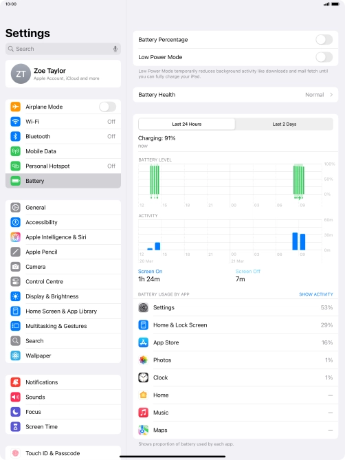 Press the indicator next to 