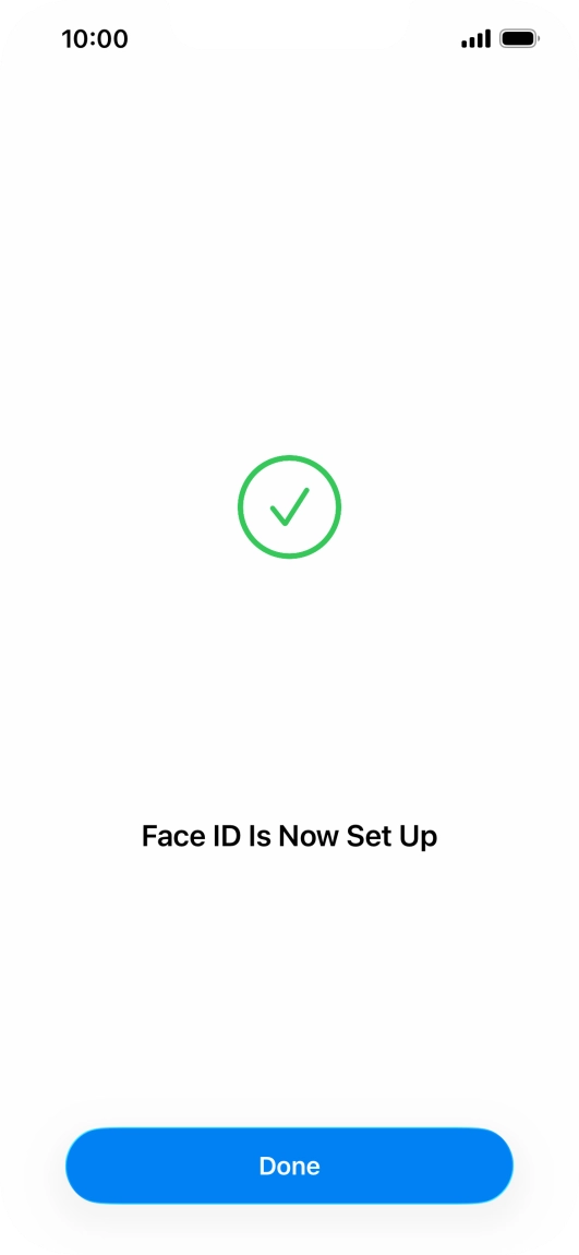 Press Done. If you haven't previously selected a phone lock code, key in a code of your own choice twice.