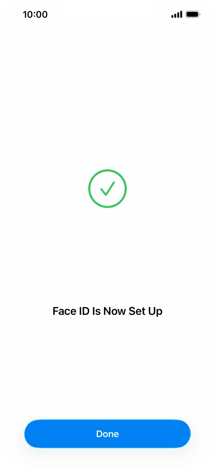 Press Done. If you haven't previously selected a phone lock code, key in a code of your own choice twice.