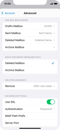 Press the indicator next to 