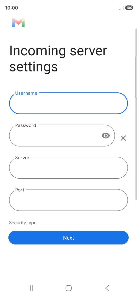 Press the field below 