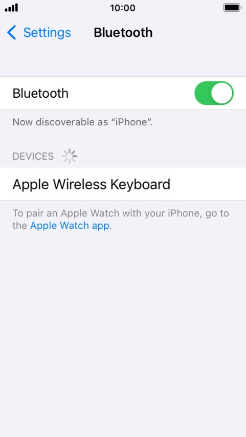 Press the required Bluetooth device and follow the instructions on the screen to pair the device with your phone.