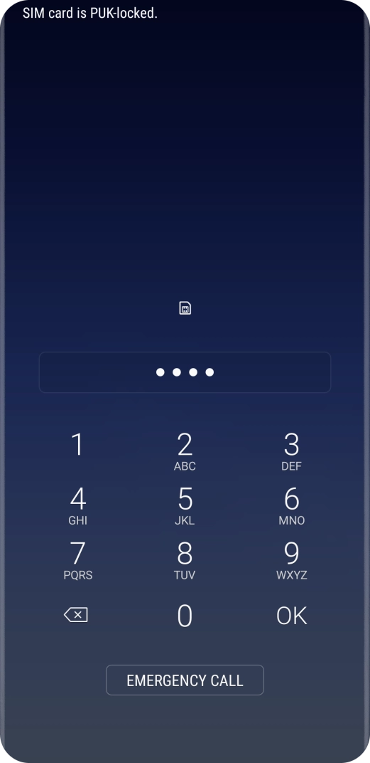 If you're asked to key in your PIN, do so and press OK. The default PIN is 1111.
