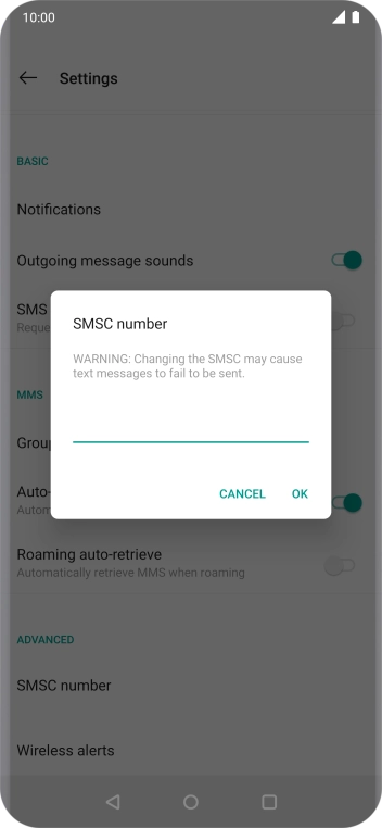 Key in +447958879879 and press OK.