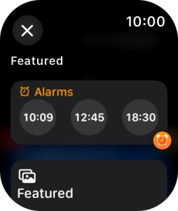 Press the required widget.