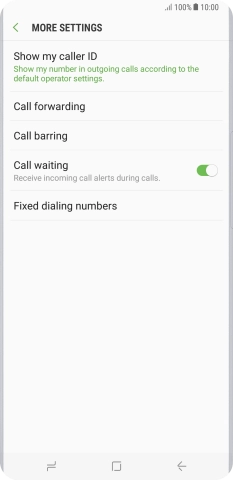 Press Call forwarding.