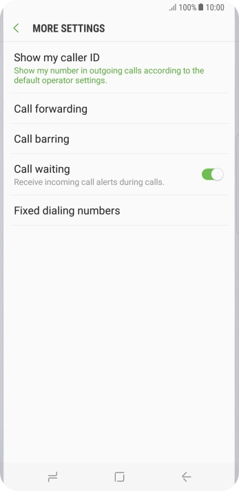 Press Call forwarding.