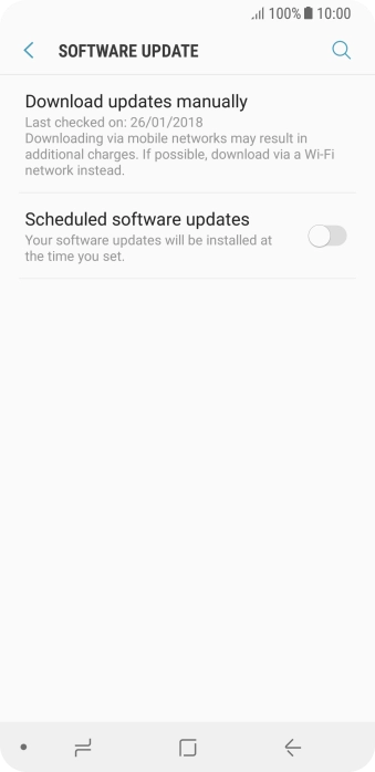 Press Download updates manually. If a new software version is available, it's displayed. Follow the instructions on the screen to update the phone software.