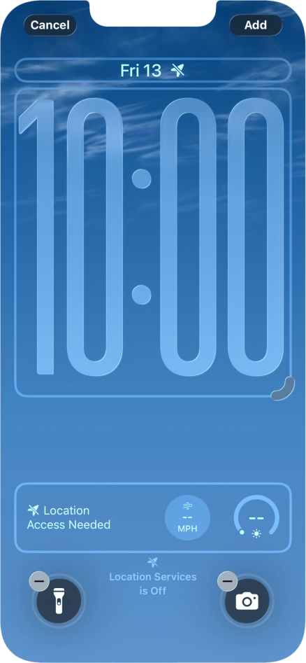 To customise the way the lock screen date is displayed, press the date widget and follow the instructions on the screen to find the required widget display mode.