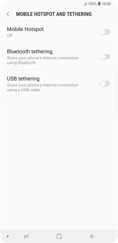 Press Mobile Hotspot.