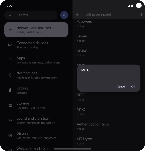 Key in 234 and press OK.