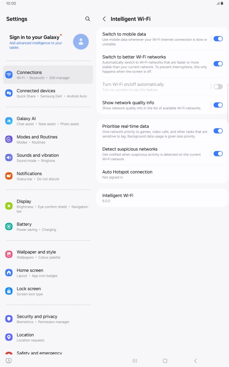 Press the indicator next to 