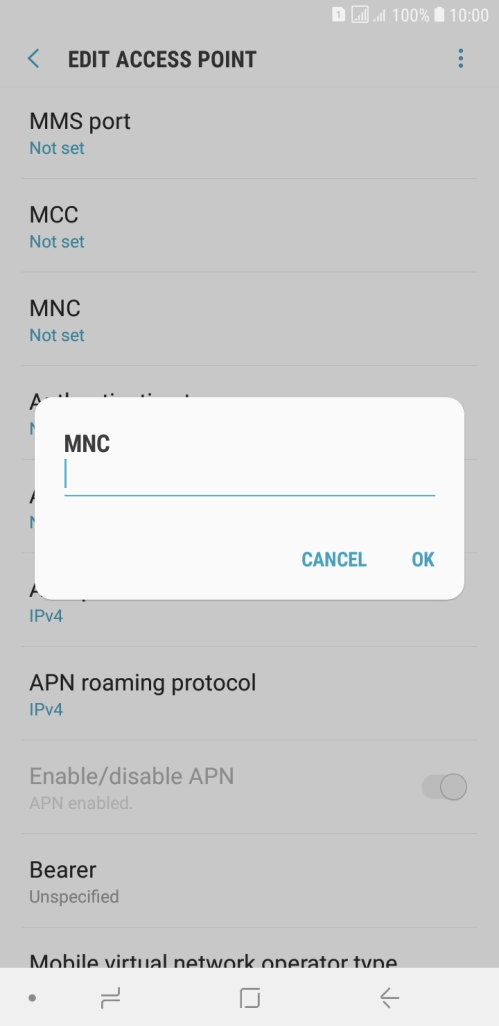 Key in 33 and press OK.