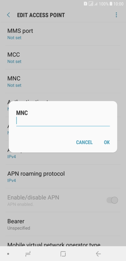 Key in 33 and press OK.
