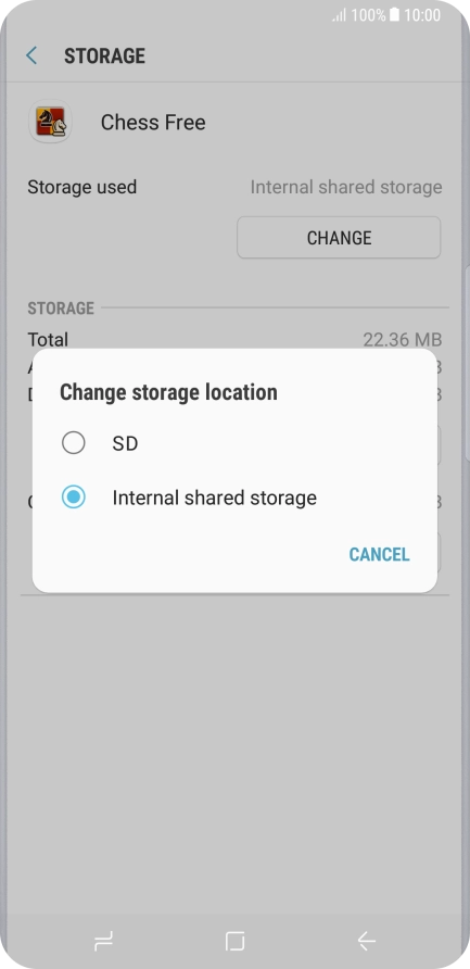 Press the name of the memory card.
